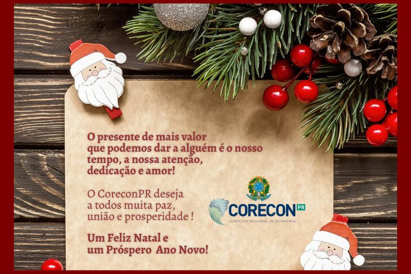 CoreconPR deseja a todos um Feliz Natal e Próspero Ano Novo! | Corecon PR